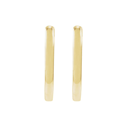 Elongated Hoop Earrings