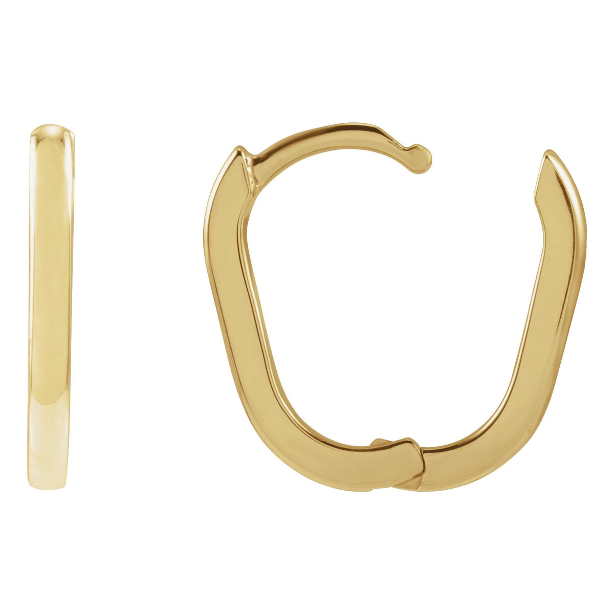 Elongated Hoop Earrings