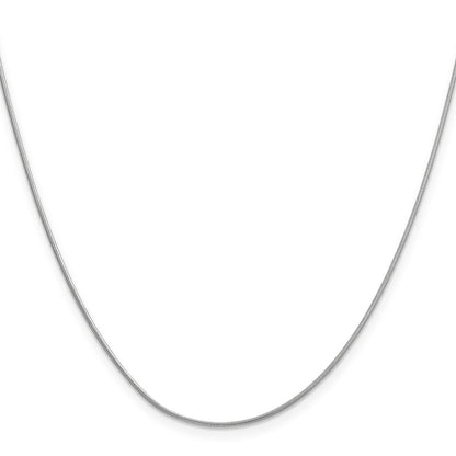 .9mm Round Snake Chain - White Gold