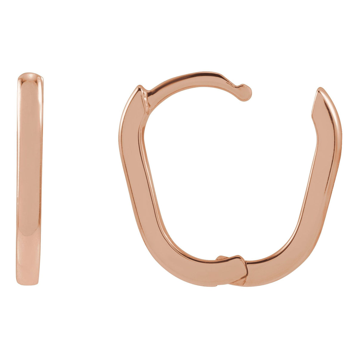 Elongated Hoop Earrings