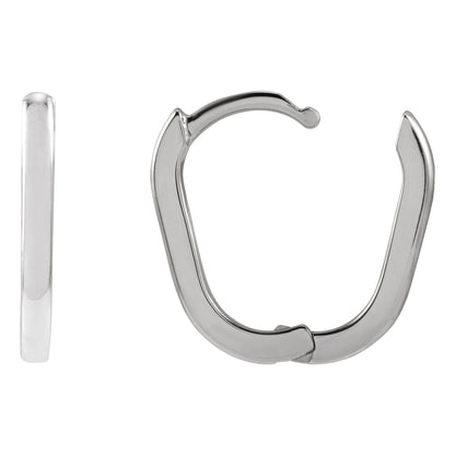 Elongated Hoop Earrings