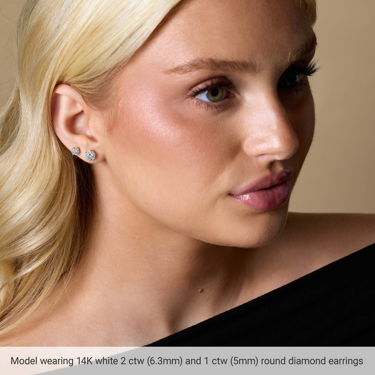 Natural Diamond Round 6-Prong Stud Earrings