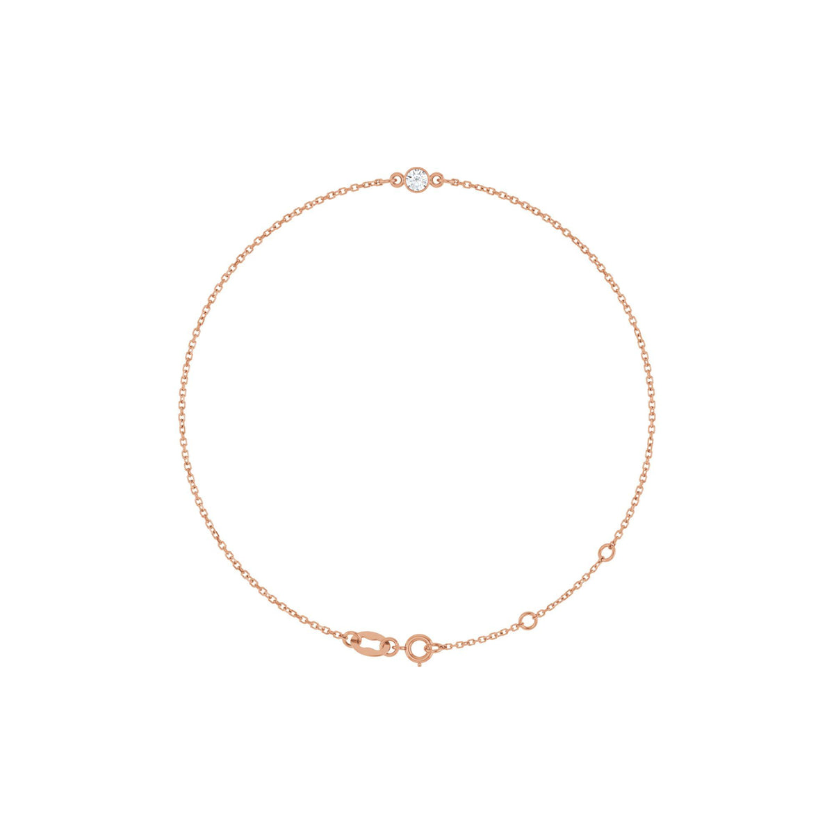 Natural Diamond Bezel-Set Link Bracelet