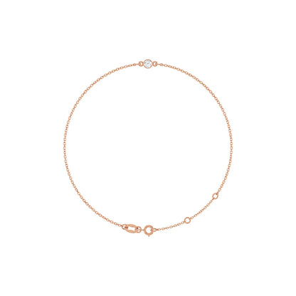 Natural Diamond Bezel-Set Link Bracelet