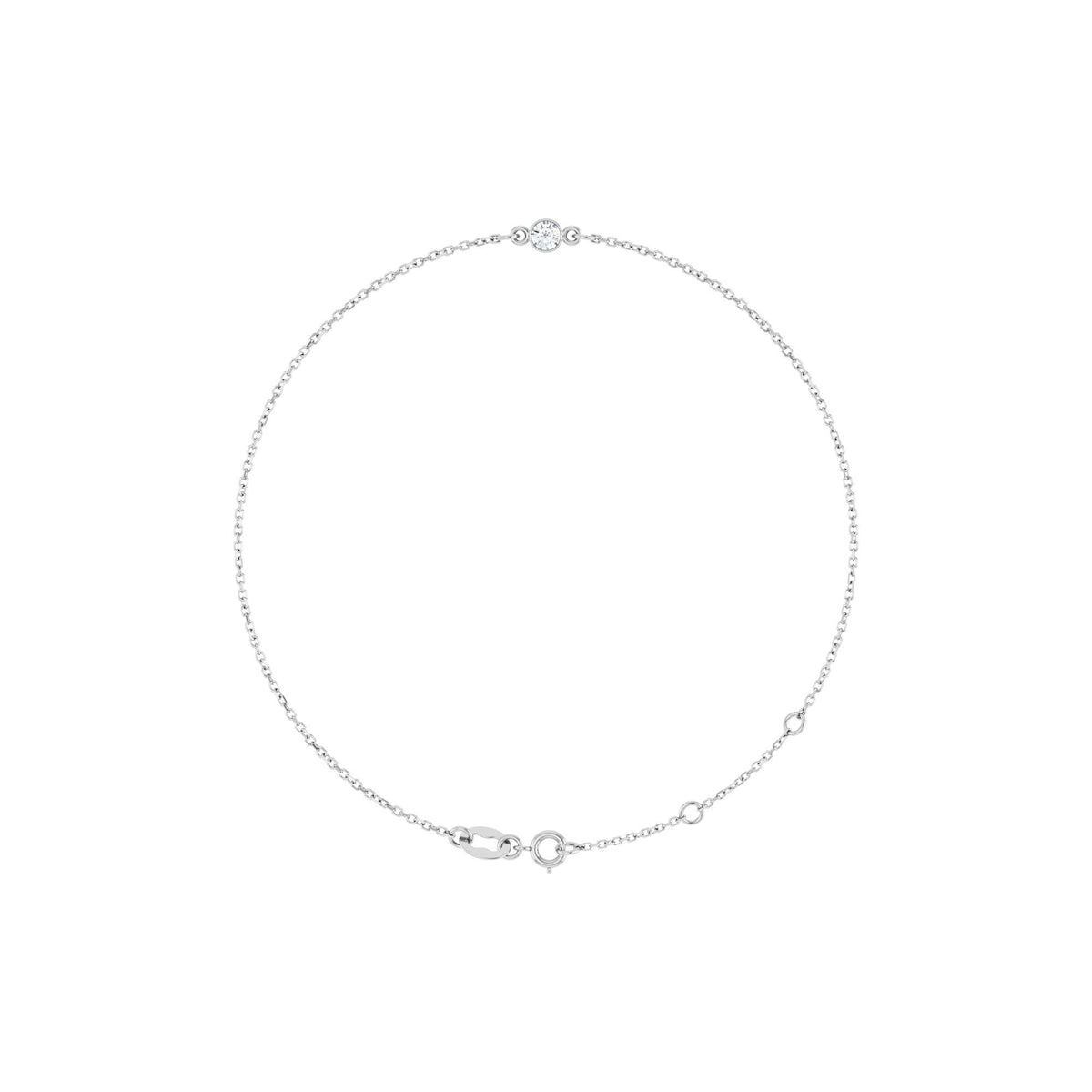 Natural Diamond Bezel-Set Link Bracelet
