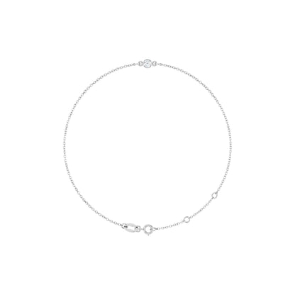 Natural Diamond Bezel-Set Link Bracelet