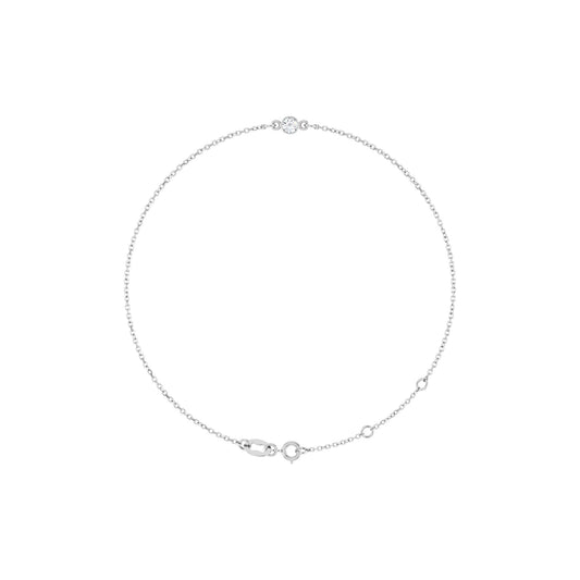 Natural Diamond Bezel-Set Link Bracelet