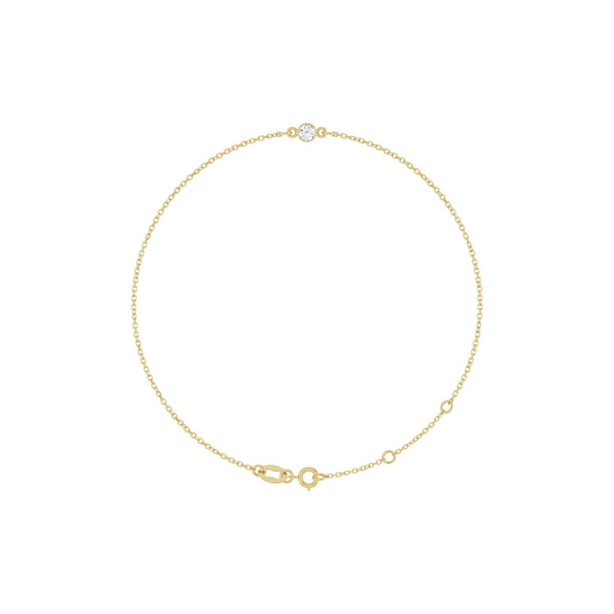 Natural Diamond Bezel-Set Link Bracelet