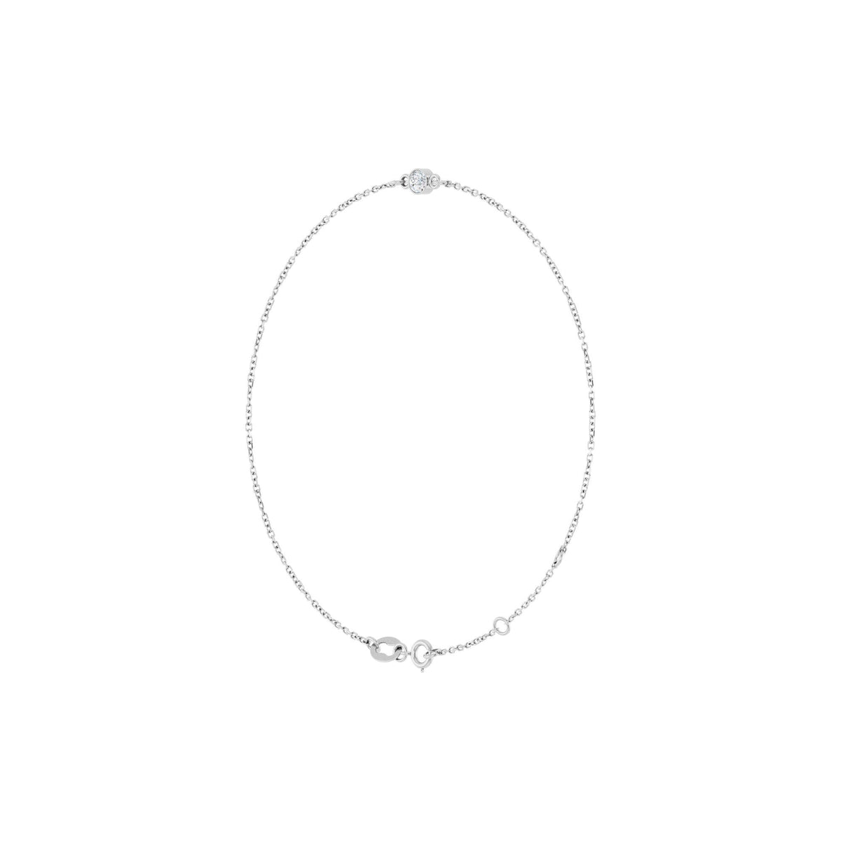 Natural Diamond Bezel-Set Link Bracelet
