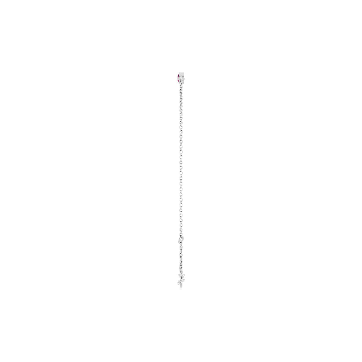 Natural Pink Tourmaline Bezel-Set Solitaire 6 1/2-7 1/2" Bracelet