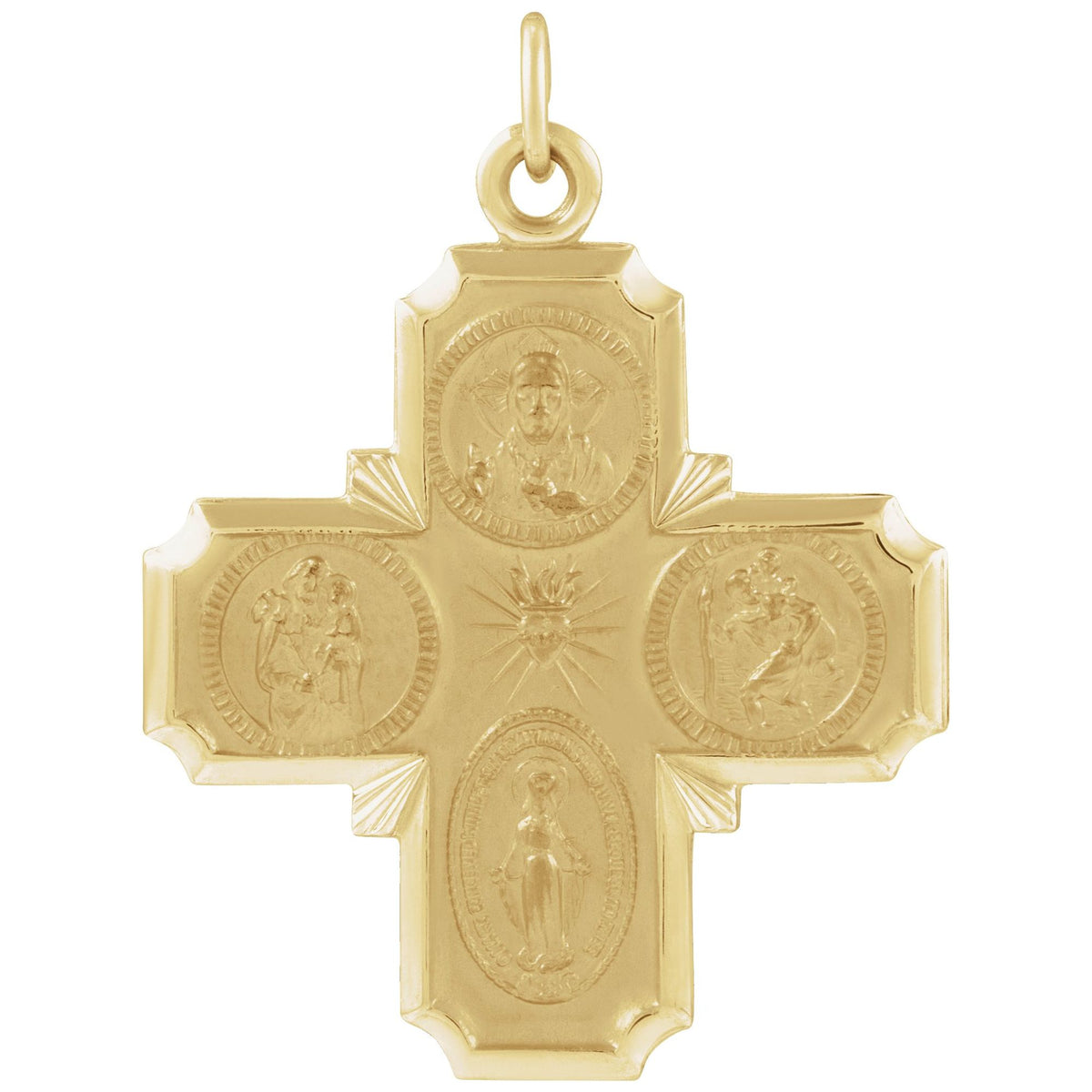Four-Way Cross Medal Necklace or Pendant