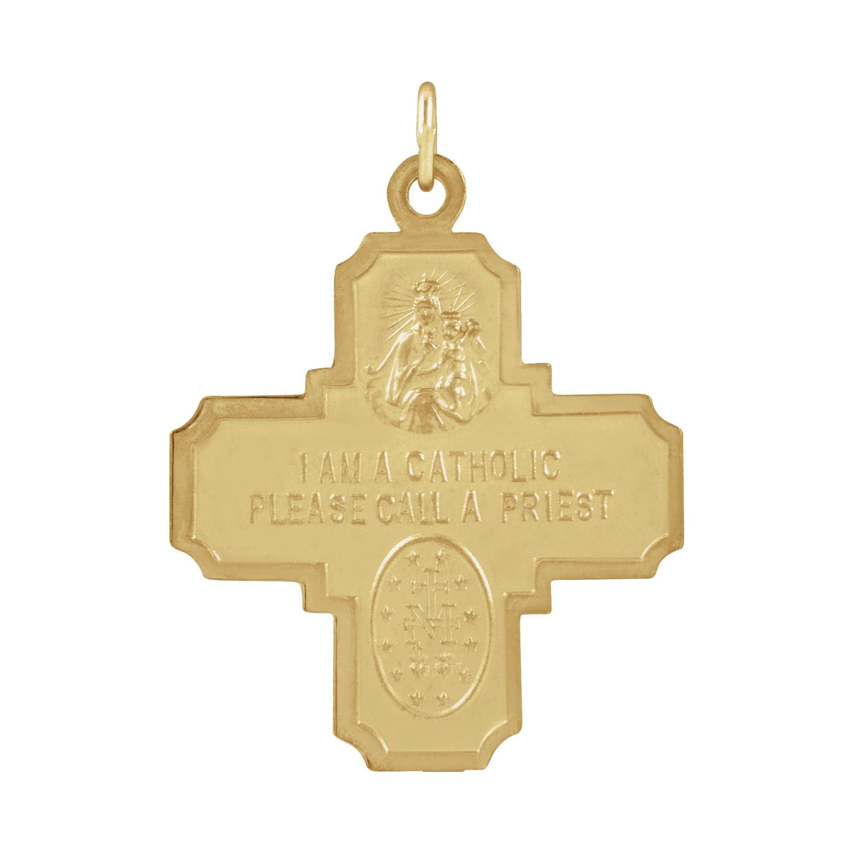 Four-Way Cross Medal Necklace or Pendant