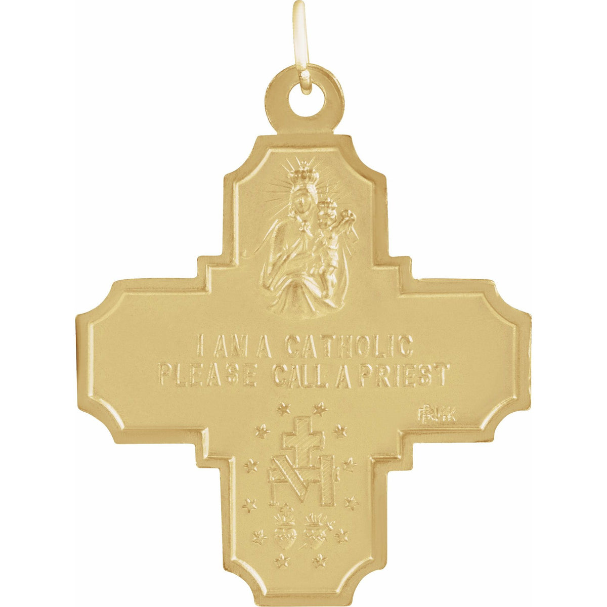 Four-Way Cross Medal Necklace or Pendant