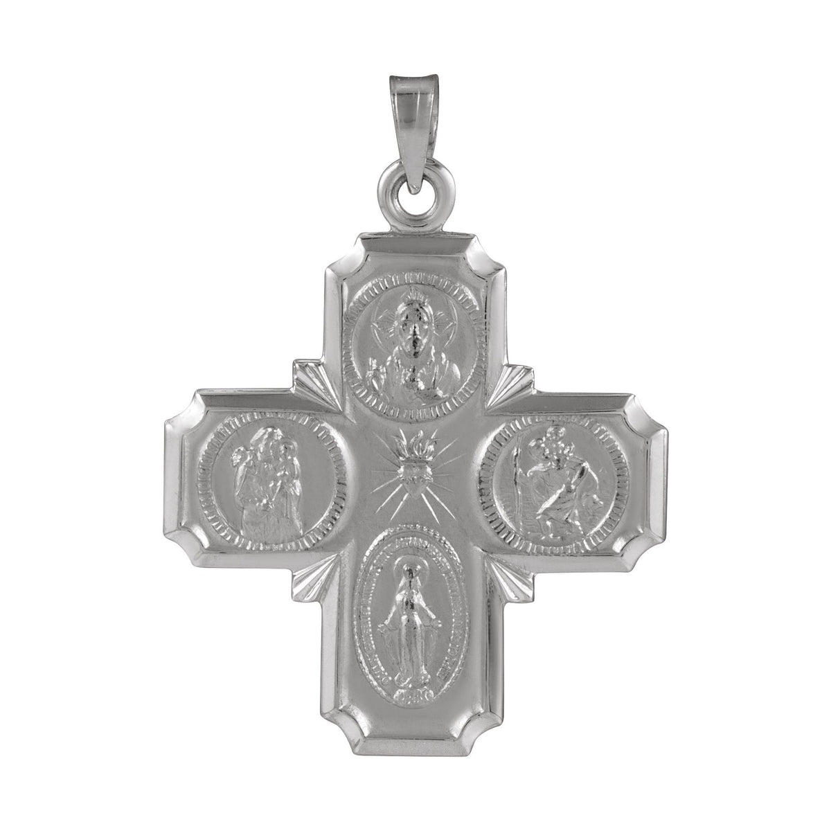 Four-Way Cross Medal Necklace or Pendant