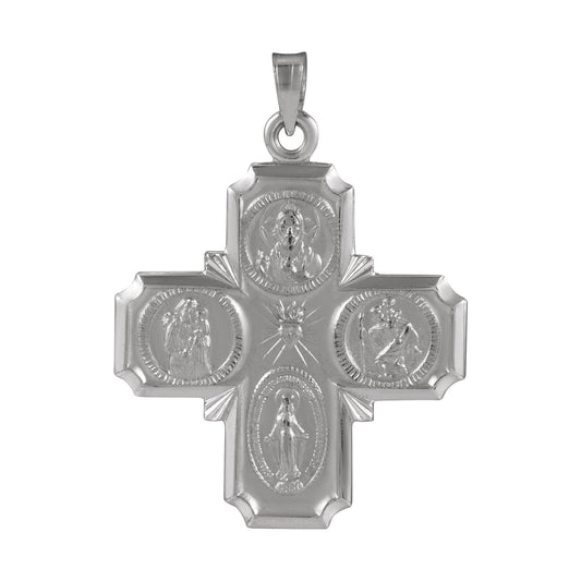 Four-Way Cross Medal Necklace or Pendant