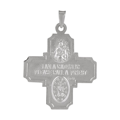 Four-Way Cross Medal Necklace or Pendant