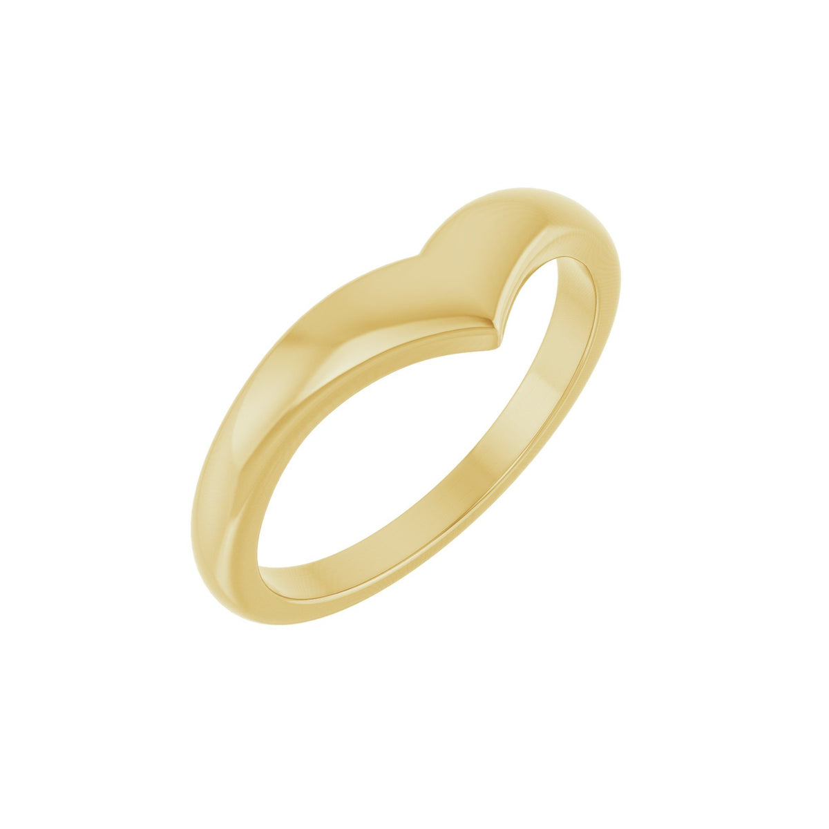 Domed V Ring
