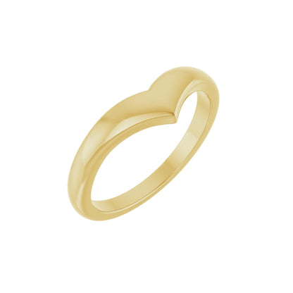Domed V Ring