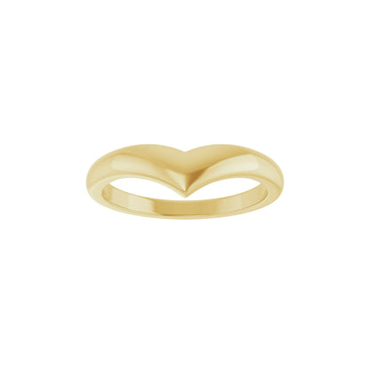 Domed V Ring
