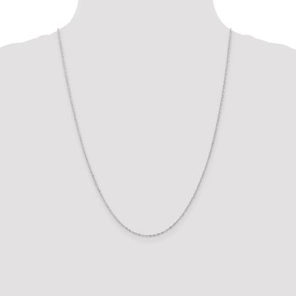 1mm Singapore with Lobster Clasp Chain - White Gold