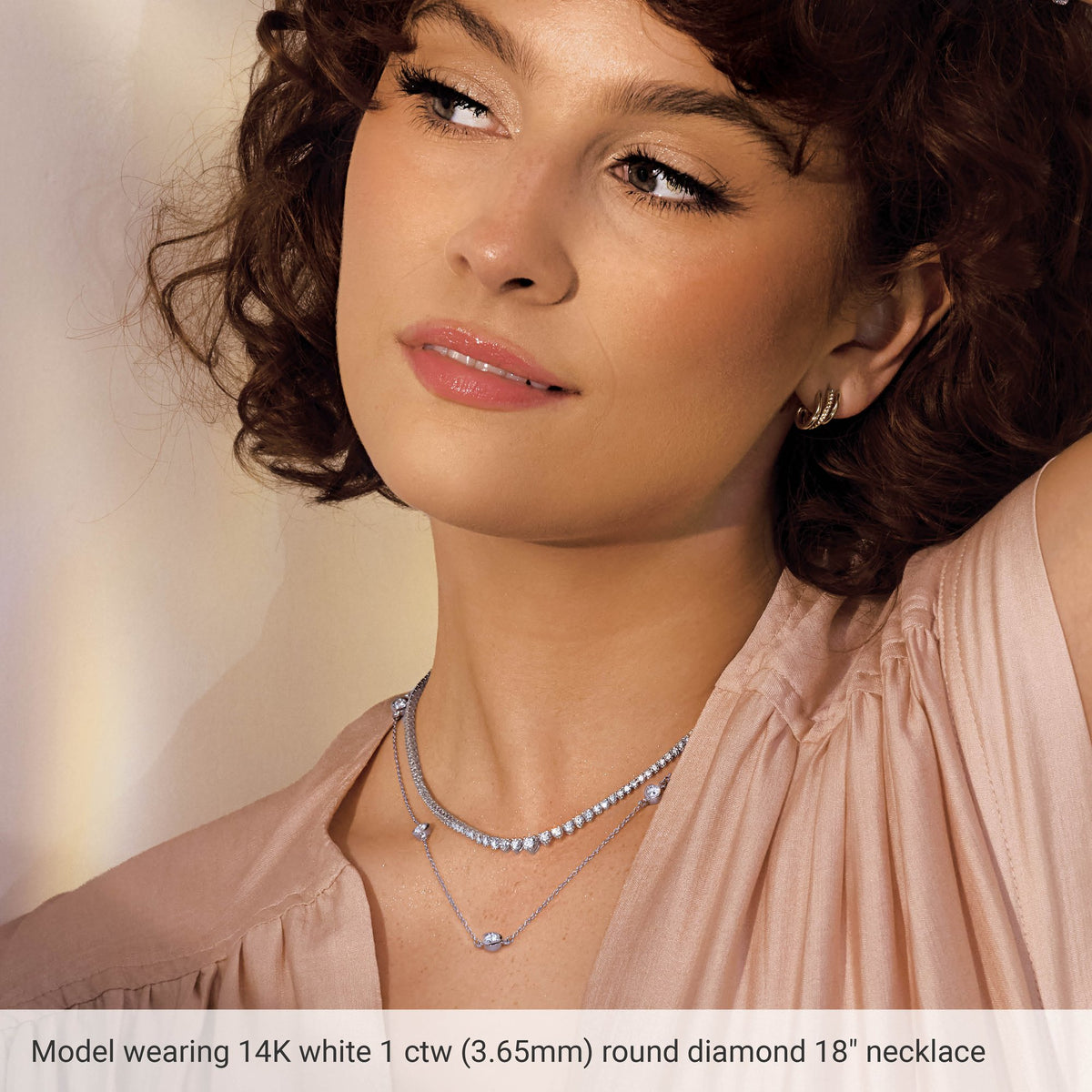 Natural Diamond Bezel-Set Station Necklace