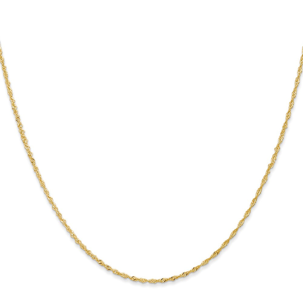 1mm Singapore with Lobster Clasp Chain - Yellow Gold