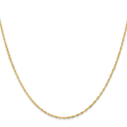 1mm Singapore with Lobster Clasp Chain - Yellow Gold