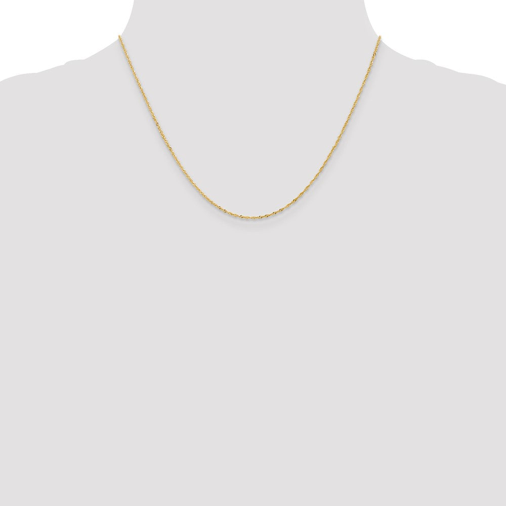 1mm Singapore with Lobster Clasp Chain - Yellow Gold