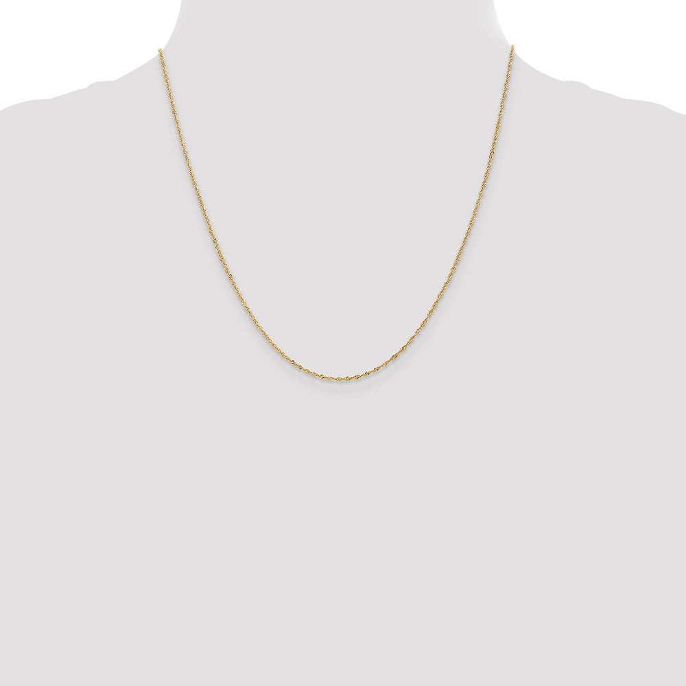 1mm Singapore with Lobster Clasp Chain - Yellow Gold