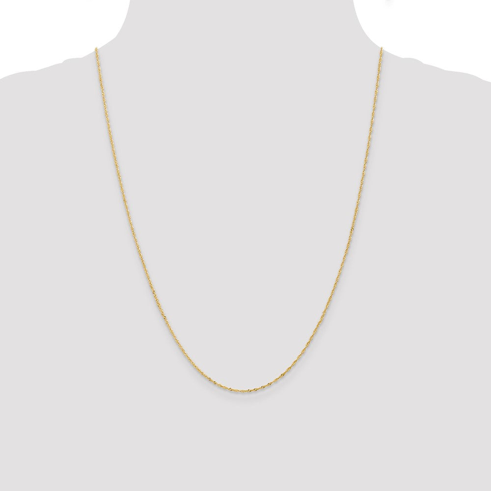 1mm Singapore with Lobster Clasp Chain - Yellow Gold