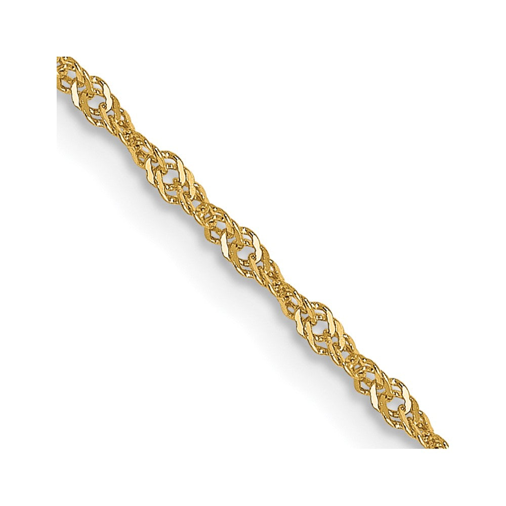 1mm Singapore with Lobster Clasp Chain - Yellow Gold