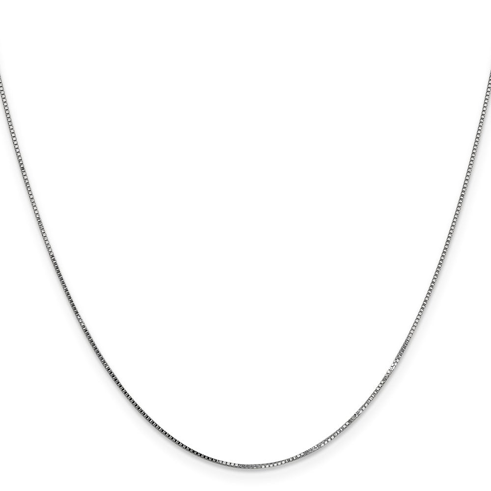 .8mm Box with Lobster Clasp Chain - White Gold
