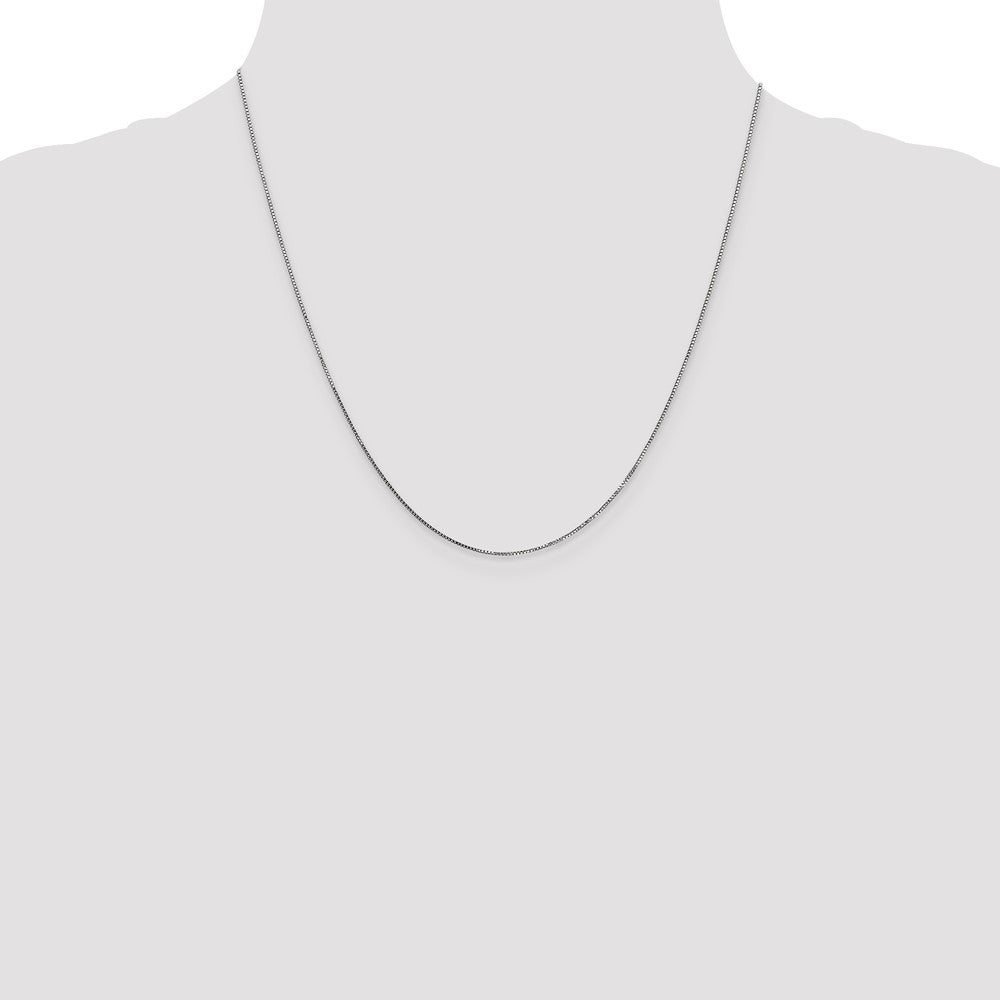 .8mm Box with Lobster Clasp Chain - White Gold
