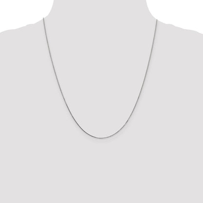 .8mm Box with Lobster Clasp Chain - White Gold
