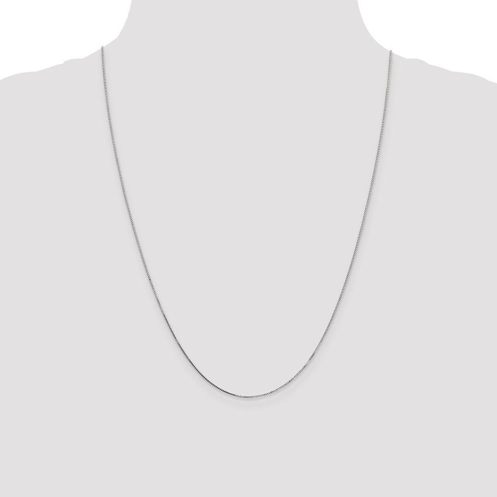 .8mm Box with Lobster Clasp Chain - White Gold