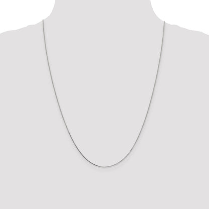 .8mm Box with Lobster Clasp Chain - White Gold