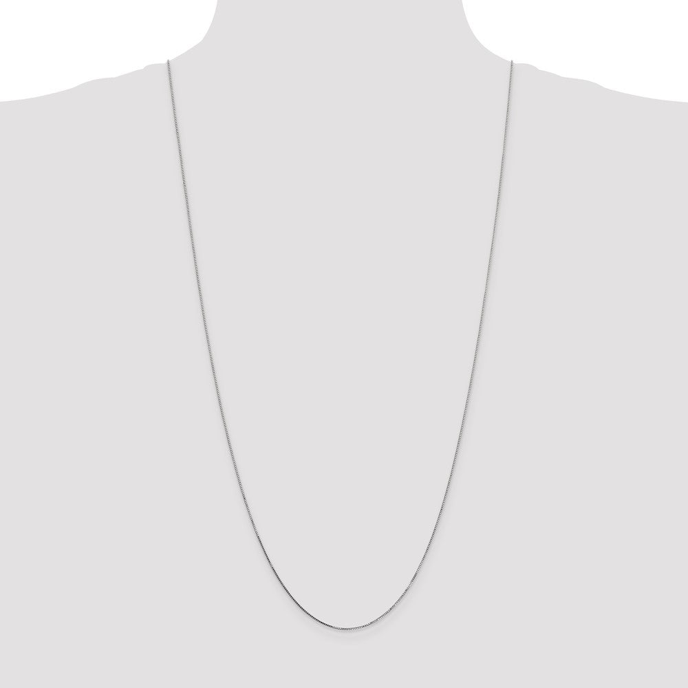 .8mm Box with Lobster Clasp Chain - White Gold
