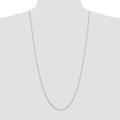 .8mm Box with Lobster Clasp Chain - White Gold