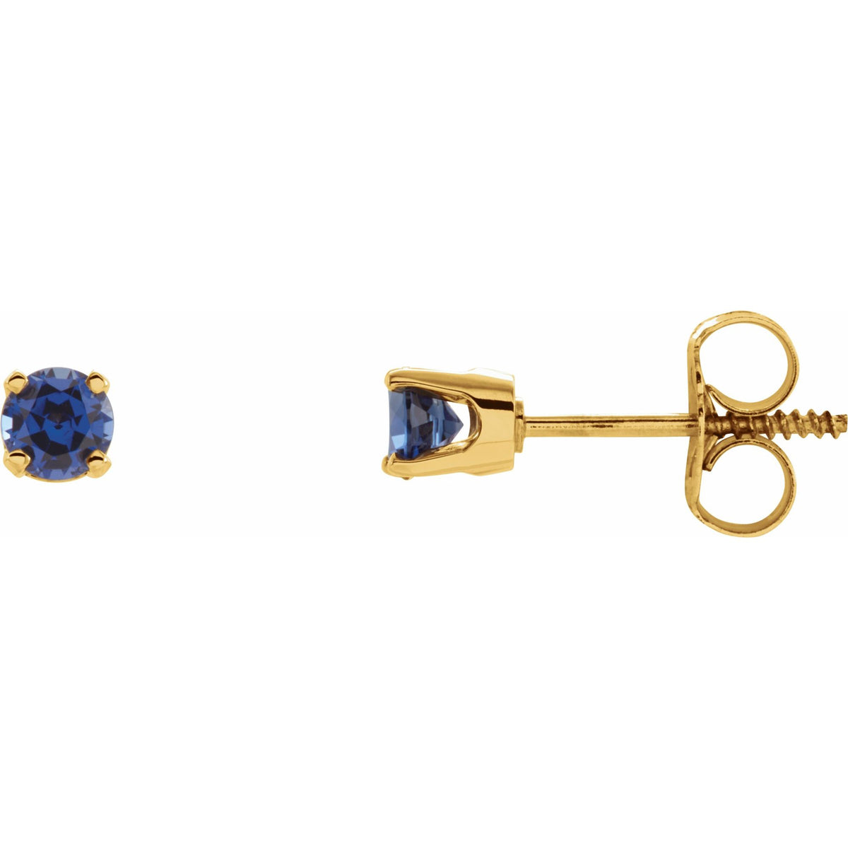 Natural Blue Sapphire Youth Earrings