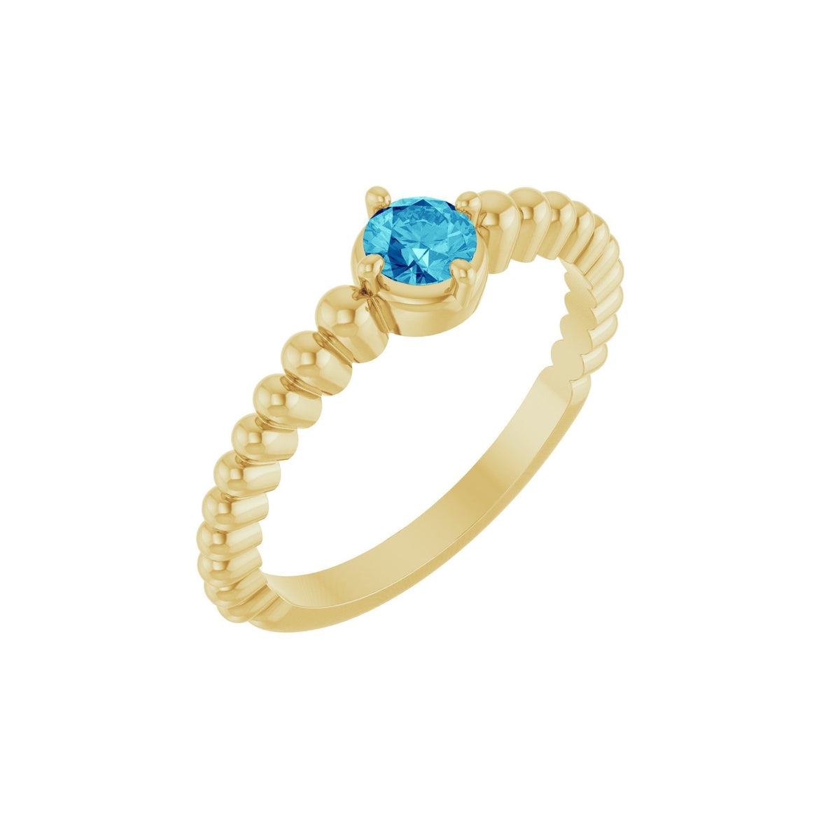 Natural Zircon Graduated Bead Ring