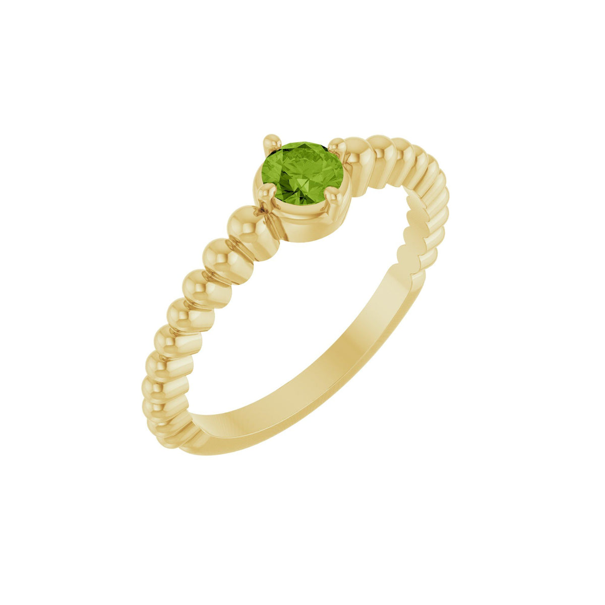 Natural Peridot Graduated Bead Ring