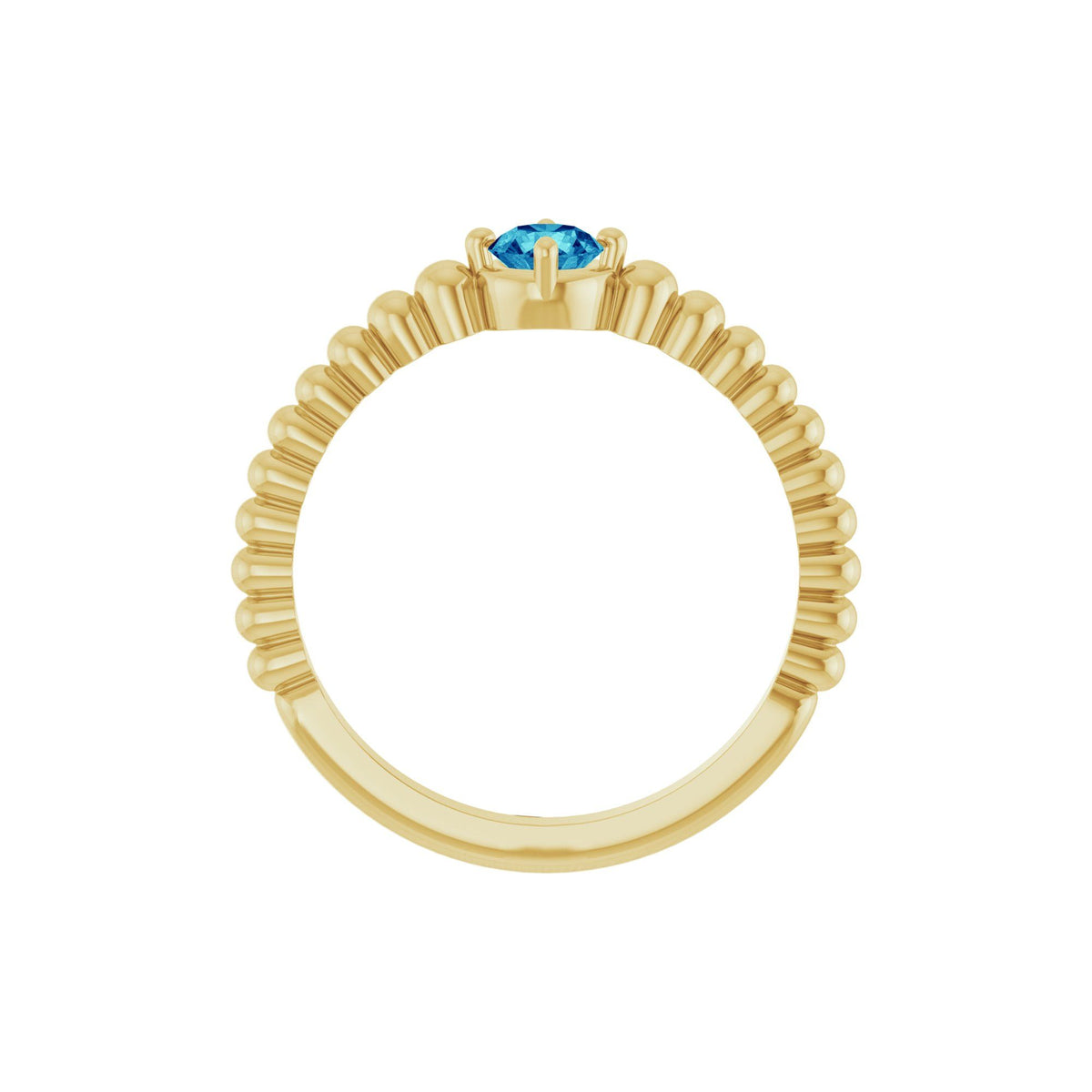 Natural Zircon Graduated Bead Ring