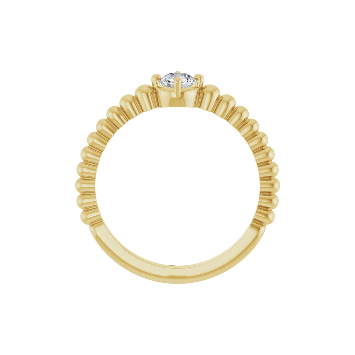 1/4 CT Natural Diamond Graduated Bead Ring