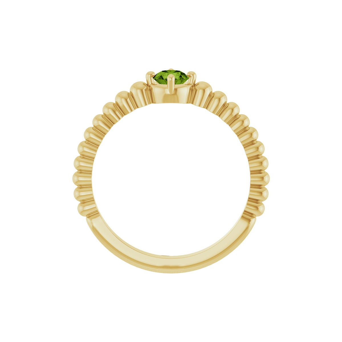 Natural Peridot Graduated Bead Ring