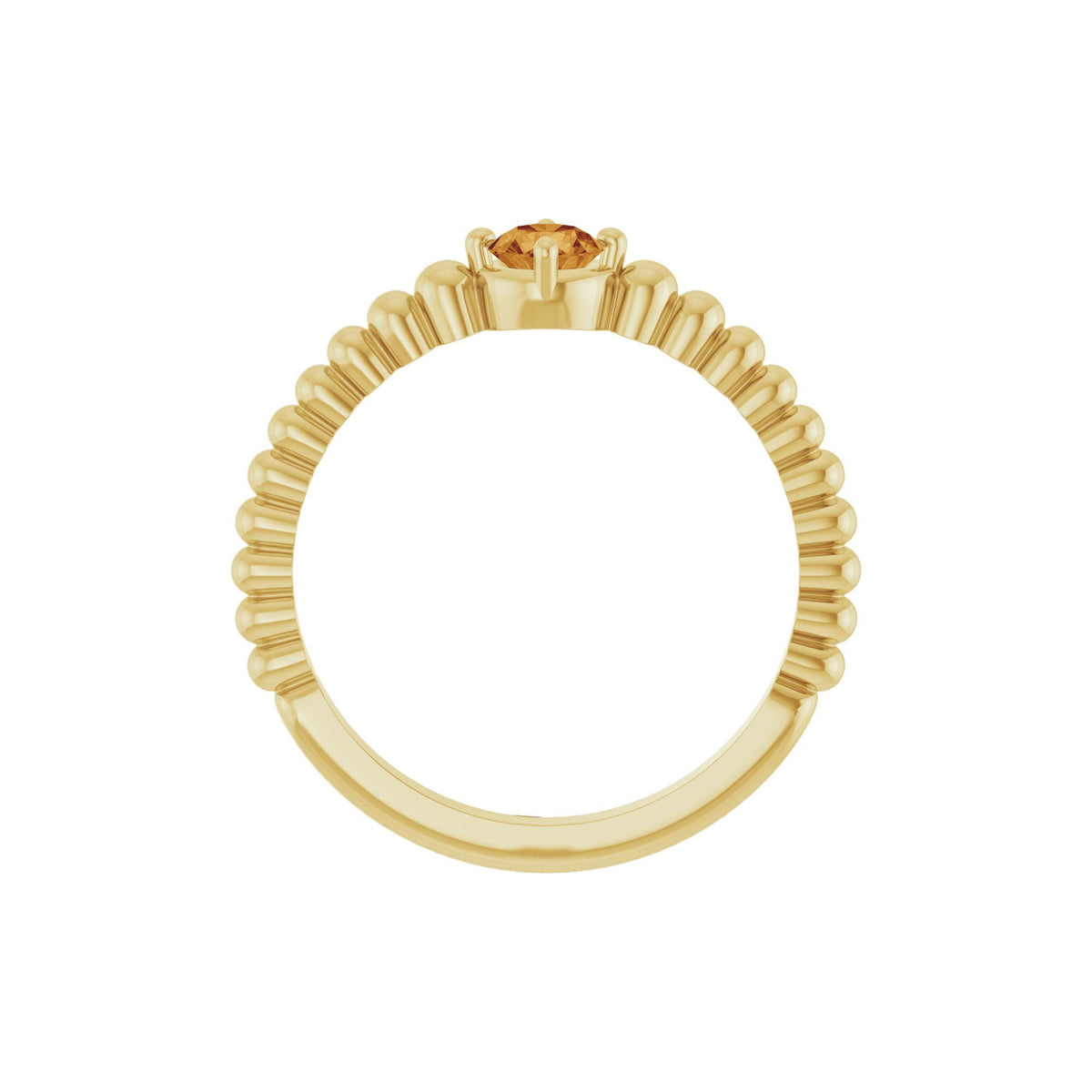 Natural Citrine Graduated Bead Ring