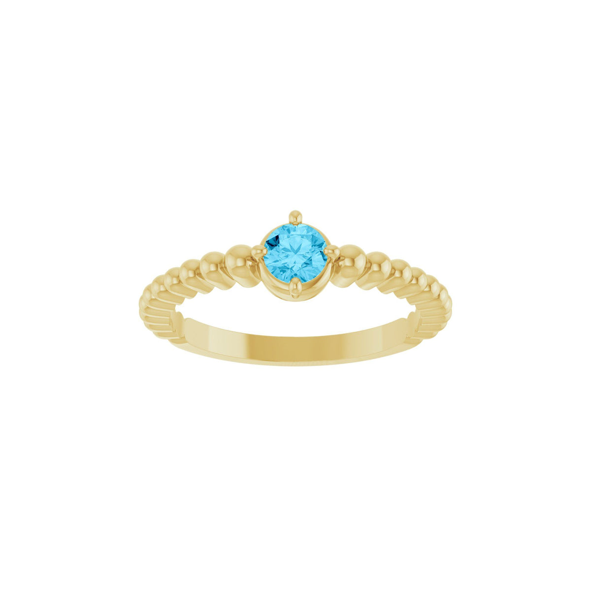 Natural Aquamarine Graduated Bead Ring