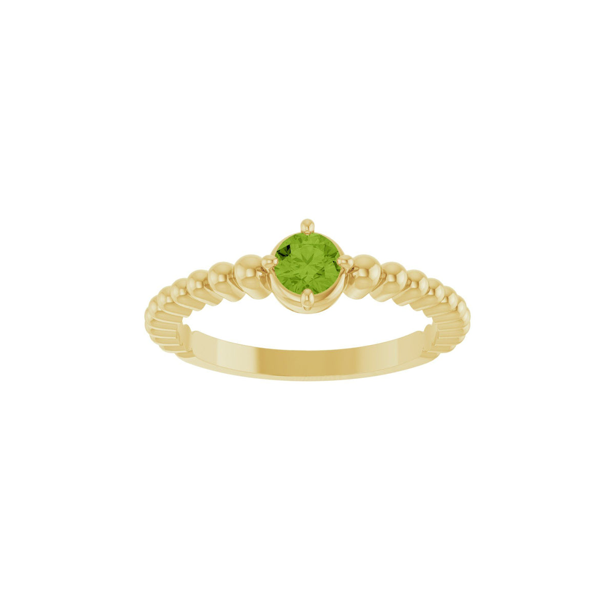 Natural Peridot Graduated Bead Ring