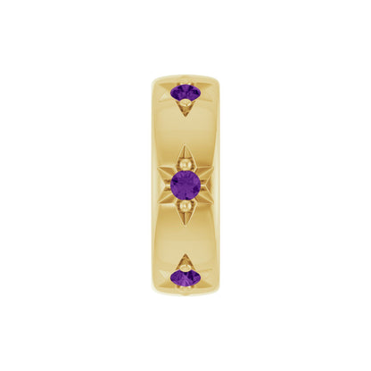 Natural Amethyst Stackable Family Space Charm/Pendant