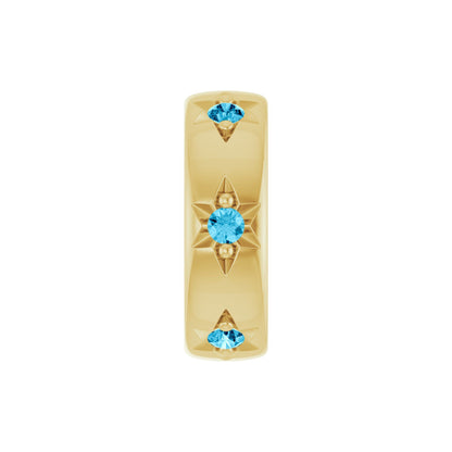 Natural Aquamarine Stackable Family Charm/Pendant