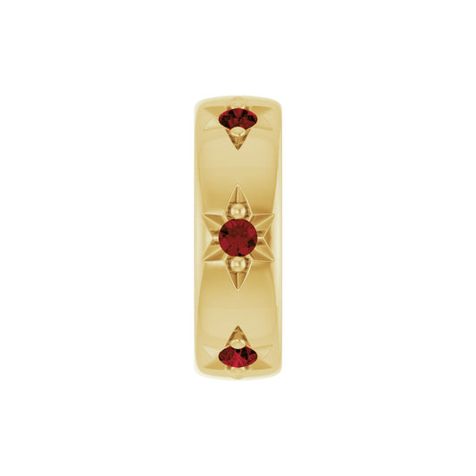 Natural Mozambique Garnet Stackable Family Space Charm/Pendant